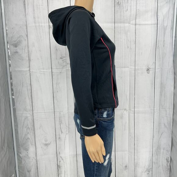 New Balance XS Womens Black Hot Pink Zip Up Hoodie Athletic Jacket - Picture 3 of 8
